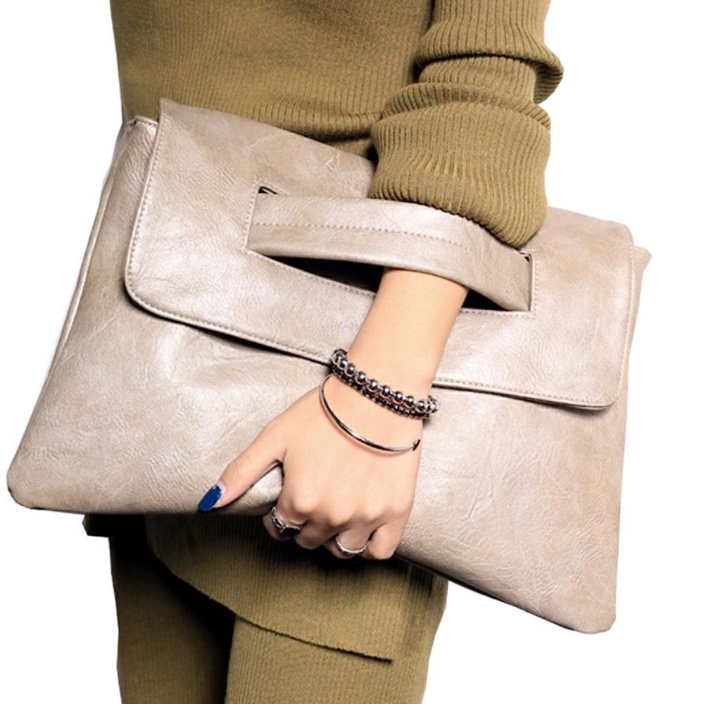 Tan Boho Envelope Bag Vegan Leather